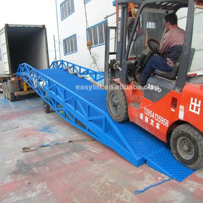 China Loading unloading for warehouse container steel ramp for forklift warehouse loading ramp for container truck for sale