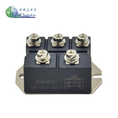 China New and original metal shell diode bridge control rectifier MDS100-16 (M17) three-phase rectifier bridge for sale