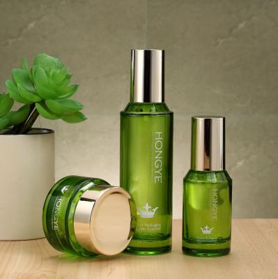 China Personal Care Glass Container Cosmetic Full Set For Lotion/Cream/Emulsion/Oil for sale