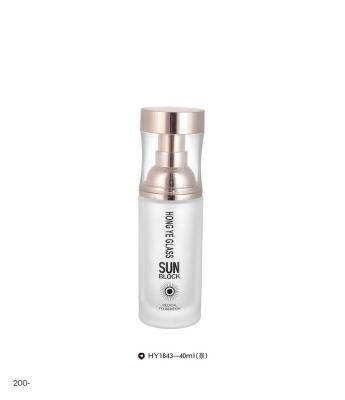 China Stylish Logo Printing Cosmetic Round Glass Lotion Bottle 30ml 40ml 50ml 100ml 120ml Personal Care OEM Customization Personal Skin Care for sale