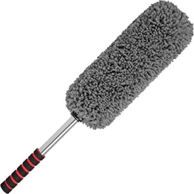 China Universal Extendable Microfiber Car Dust Cleaning Brush Cloth With Long Handle for sale