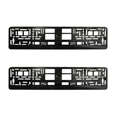 China Custom Black European Plastic Car Frame License Plate Holder European Size for sale