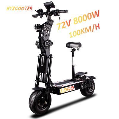 China YUME 72v 8000w unisex scooter top sale 13 inch wheel fat folding powerful adult electric scooter 200 kg load wholesale from china for sale