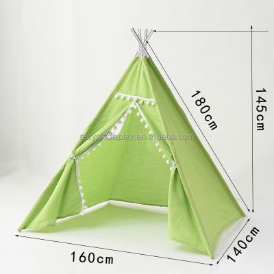 China Folding Portable Children's Tents Teepee Play House Kids Cotton Canvas Tent Indian Kid Teepee Small Room Decoration. for sale