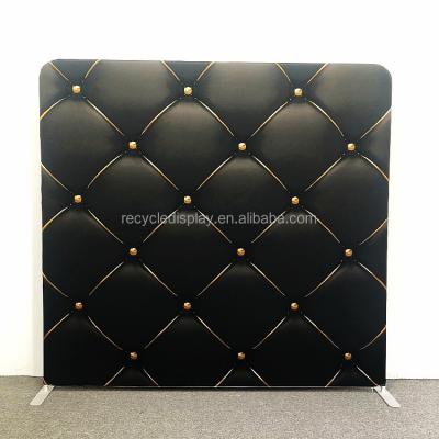 China Customized Fashionable 10ft Photo Booth Backdrop Free Standing Photo Tension Fabric Backdrop Wall Advertising Stand Free Standing Banner for sale