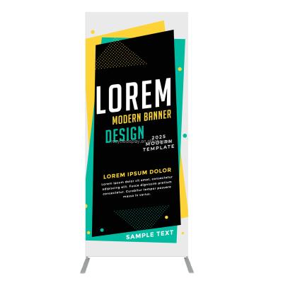 China Lightweight Aluminum 25mm Tube Banner Stand EZ Tube Banner Stand With Custom Printing Graphic for sale