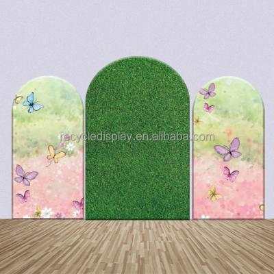 China Exhibition Wedding Outdoor Ring Backdrop Wedding Party Decoration Materials Stage Background Round Circle Arch Door for sale