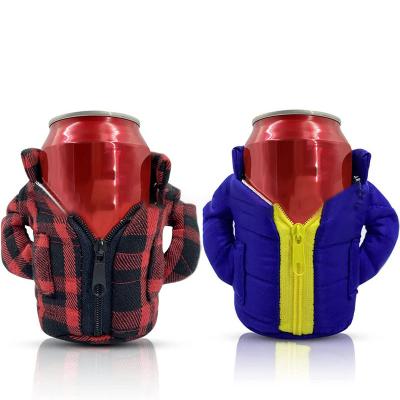 China Unique Cooler Design Can Holder Cooler Anti-Drop Sleeve Coke Beer Can Cover Jacket Cola Beer Soda Coolers Bag For Beverage for sale