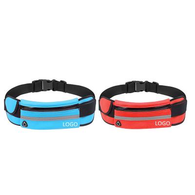 China Wholesale Water Proof Custom Running Fitness Fanny Pack With Headphone Hole Anti-theft Logo Fashion Outdoor Sports Waterproof for sale