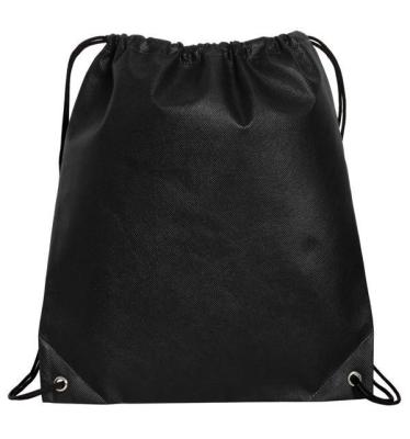 China Eco-friendly Black Reusable Cheap Wholesale Girls Travel Customed Nonwoven Drawstring Shoe Bag for sale