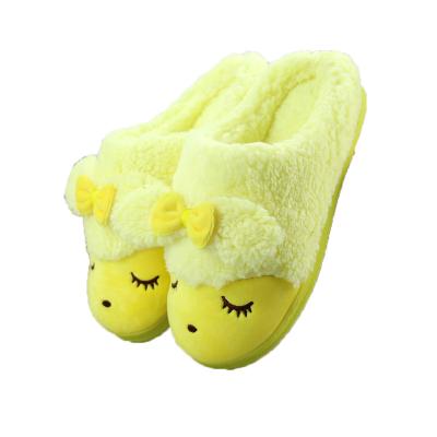 China New Fashion Disposable Cute Animal Smile Face Furry Soft Unique Indoor Slippers For Women Kids Girls for sale