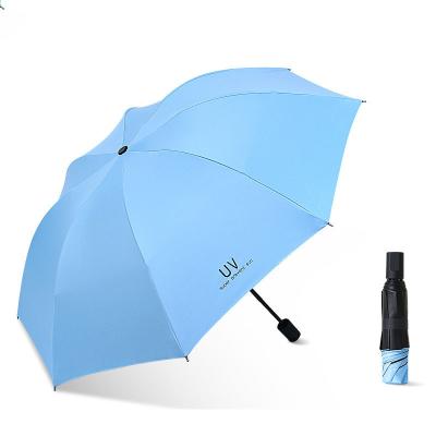 China Sunny Vinyl 8K Modern Regular Customizable Logo Manual Folding Dual Use UV Umbrella for sale