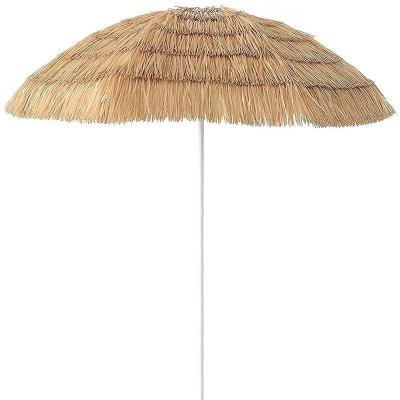 China CLASSIC 2M Luxury Outdoor Garden Distinctive Creative Adjustable Simulation Straw Beach Pool Umbrella for sale