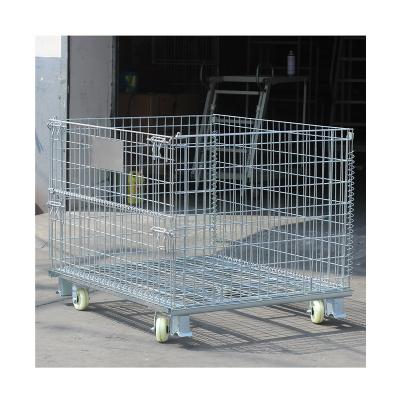 China Large Warehouses Cube Lockable Steel Wire Cage Storage Cage For Supermarket for sale