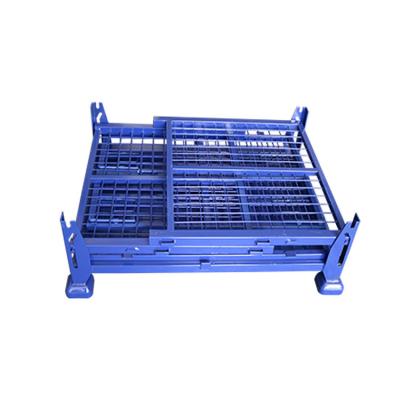 China Propane Storage Cage Collapsible Galvanized Wire Mesh Cages Wire Mesh Container for Pallets for sale