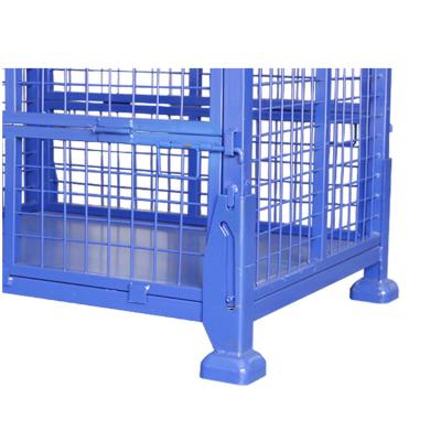 China Skillful Manufacture Metal Collapsible Metal Pallet Cage Wire Mesh Cage For Poultry for sale