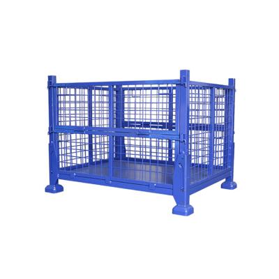 China Gas Cylinder Storage Cage Metal Storage Cage Collapsible Foldable Mesh Box Metal Wire Cage for sale