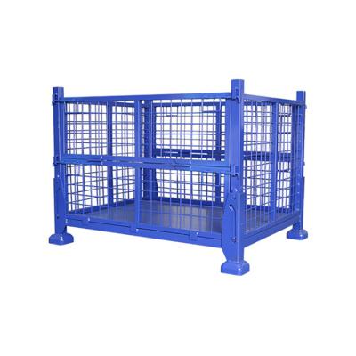 China Gas Cylinder Storage Cage Warehouse Collapsible Pallet Wire Mesh Cage Mesh Safety Cage for sale