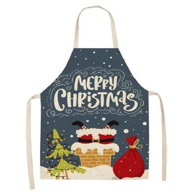 China Japanese Style Multi Functional Printed Japanese Style Personalized Women Baking Christmas Red Apron Half Bib Bib for sale