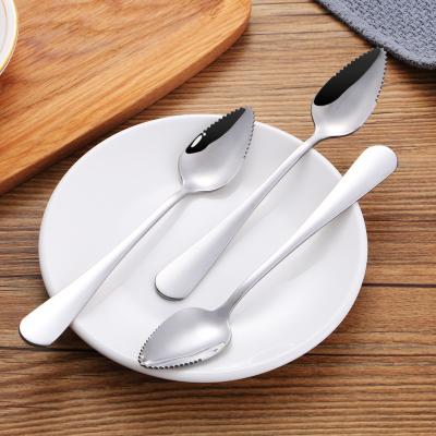 China Sustainable High Quality Long Handle Silver Themed Ice Cream Stainless Steel Spoon Small Desserts for sale