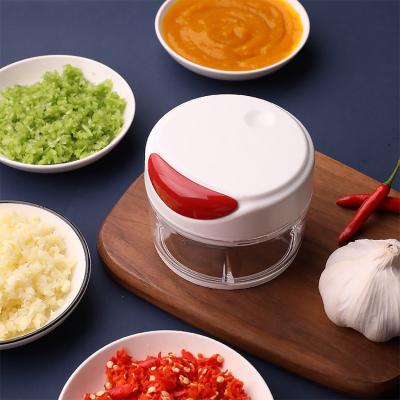 China Kitchen Sustainable Product Cutter Garlic Hand Portable Vegetable Processor Mini Food Chopper Manual for sale