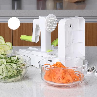 China Chopper Kitchen Plastic Hand Tabletop Viable Manual Fruit Cutter Universal Spiral Vegetable Peeler Slicer for sale