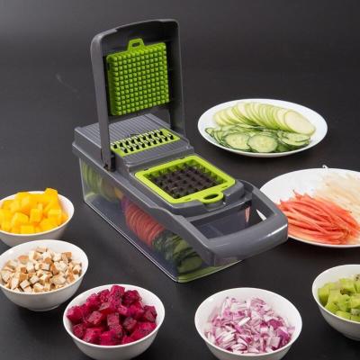 China Viable Manual Kitchen Fruit Shredder Mandoline Onion Multi Chopper Dicer Slicer Vegetable Cutter for sale