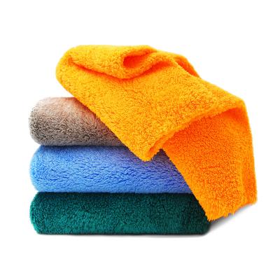 China Factory Wholesale QUICK DRY Custom Logo 600gsm High Quality Microfiber Car Drying Towel Sets Auto Cleaning Cloth For Cars Wash Coral 40*40 for sale