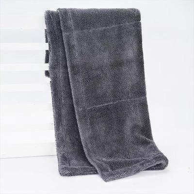 China Factory Wholesale 60*90cm Automotive Car Care 1300GSM Microfiber Super Thick QUICK DRY Cleaning Cloth Twist Cloth Car Detailing Towel for sale