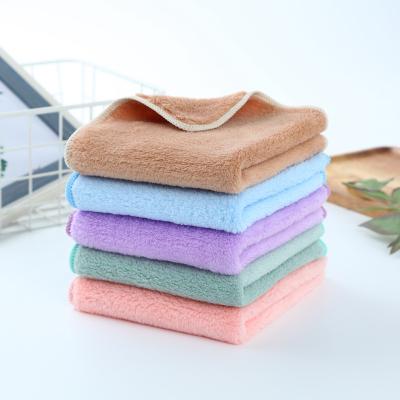 China Factory 30*30CM Car Kitchen Towel Water Absorbent Custom Cleaning Microfiber Cloth Wholesale Coral Fleece Polishing Microfiber Towel for sale