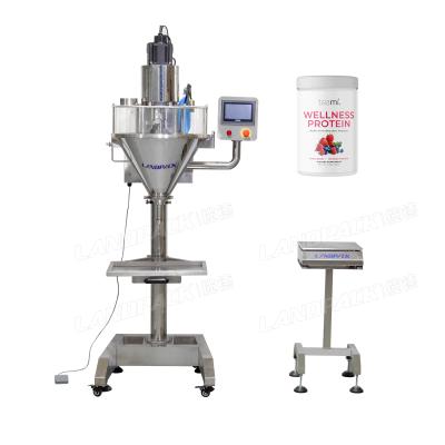 China Semi Automatic Protein Powder Milk Filling Machine Beverage Canning Powder 500g 1kg Filling Machine for sale