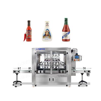 China Automatic Cream Food Lotion Oil Glass Bottle Beverage Honey Peanut Butter Tomato Paste Filling Machines for sale