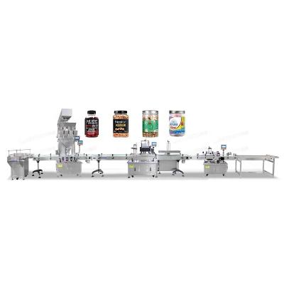 China Food Landpack LD-AF02 rice granule grain jar labeling and filling machinery mixing machine for sale