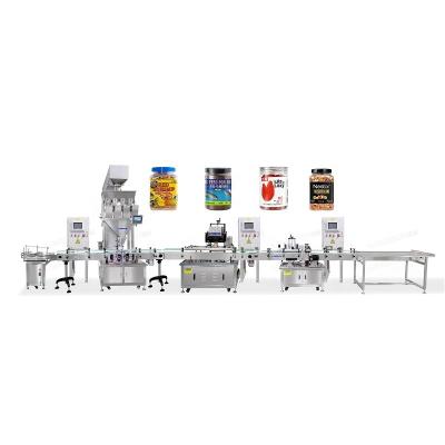 China Automatic Food Landpack LD-AF02 Rice 200g Pellet Jar Weigh Filling Labeling Machine for sale