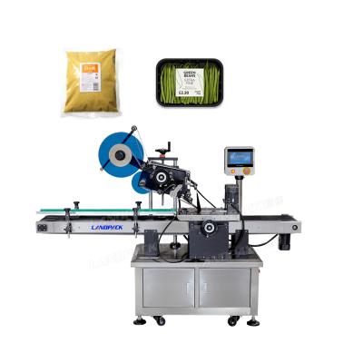 China Flat bag clothing labeling machine low cost food labeling machine roll sticker labeling printer for sale