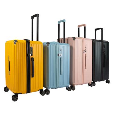 China ABS 2023 New ABS Anti Scratch Luggage bag  sports style durable lightweight 5 air wheels large capacity PC Trolley suitcase se for sale