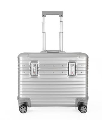 China Long travel 2024 hot sale Magnesium aluminium luggage top opening lid aluminum suitcase carry-on luggage for sale