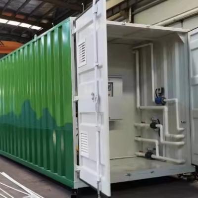 China 50/100/200m3/d MBR Bioreactor Containerized Sewage Treatment Plant With Electric Auto Control PLC Siemens Compact Design for sale