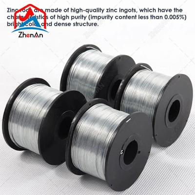 China 99.995% Good Electric Conductivity Pure 1.2mm 1.6 Mm Zinc Wire For Arc Spray Machine for sale