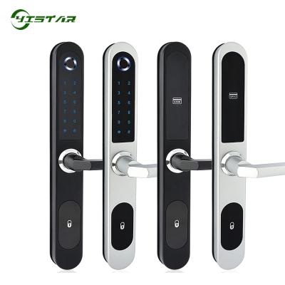 China Zinc Alloy Smart Fingerprint Lock Sliding Door Lock with Keyless Card Code Electronic Digital Lock for Glass Door for sale