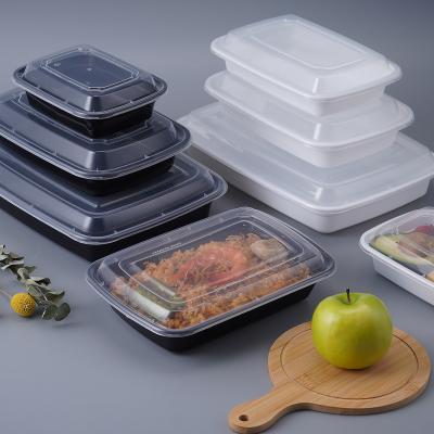 China 12OZ~38OZ Microwave Safe Rectangular Meal Prep Food Containers Food Packaging Microwavable Quickly Disposable Take Out Food Containers for sale