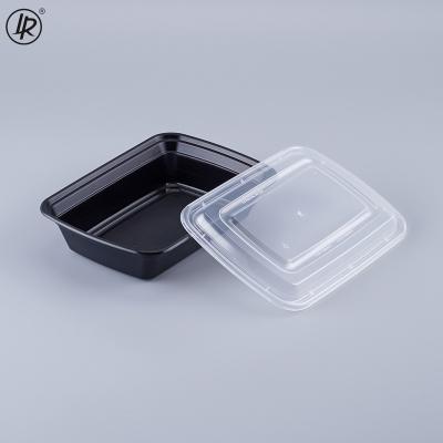 China Disposable fast food packaging 38OZ safe plastic lunch box Eco-friendly Microwavable microwaveable pp take away food containers with lid for sale