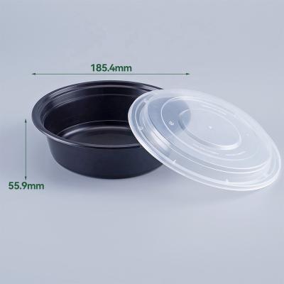 China Microwavable Recyclable Plastic Microwavable Food Container With Lid Hotel Restaurant 32oz Food Hot Plastic Takeout Box for sale