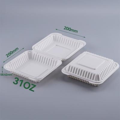 China Reusable plastic storage boxes 31OZ pp microwave food wholesale Microwavable disposable take away boxes and food cup with lid for sale