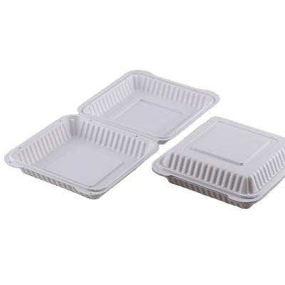 China High Quality 9 Inch Microwavable Restaurant Hinged Containers Microwave Safe Burger Plastic Takeout Food Containers for sale