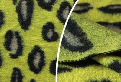 Cina Adatto Tweedy del tessuto del jacquard della lana della stampa del leopardo per l'abito di affari in vendita