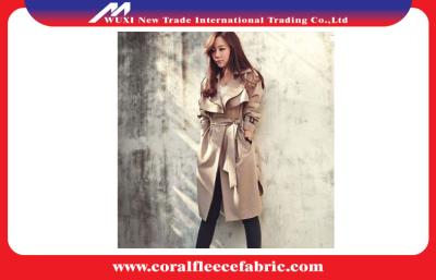 China Women Long Trench Jacket , Mid-Long Casual Cotton Polyster Windbreaker for Spring for sale