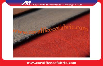 China 100% Polyester Furniture Faux Suede Fabric / Knitted Microfiber Upholstery Fabric for sale