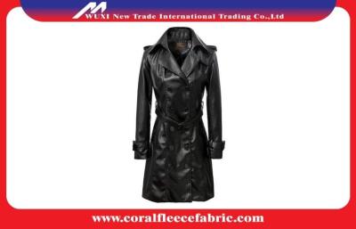 China Ladies Leather Long Trench Jacket Women Dust Coats for sale