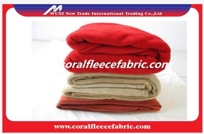 China Customized Printing Polyester Coral Fleece Blanket Garment Fabric Multi Colors for sale